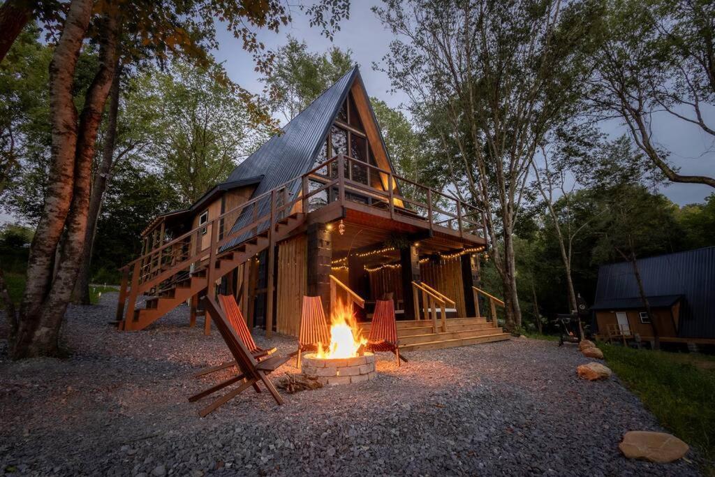 Valhalla Cabins Aframes With Hot Tubs & Sauna Cosby Exterior foto
